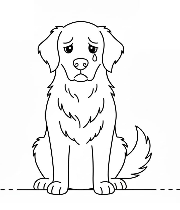 En Søt Golden Retriever fargelegging