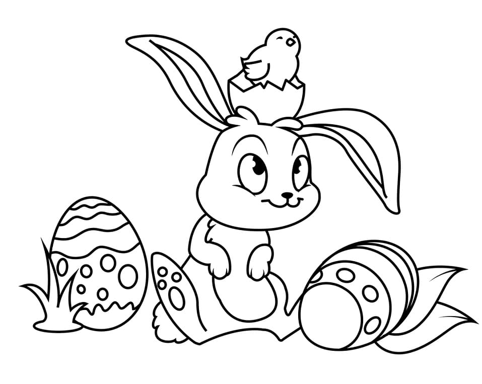 En Søt Påskeharen fargelegging