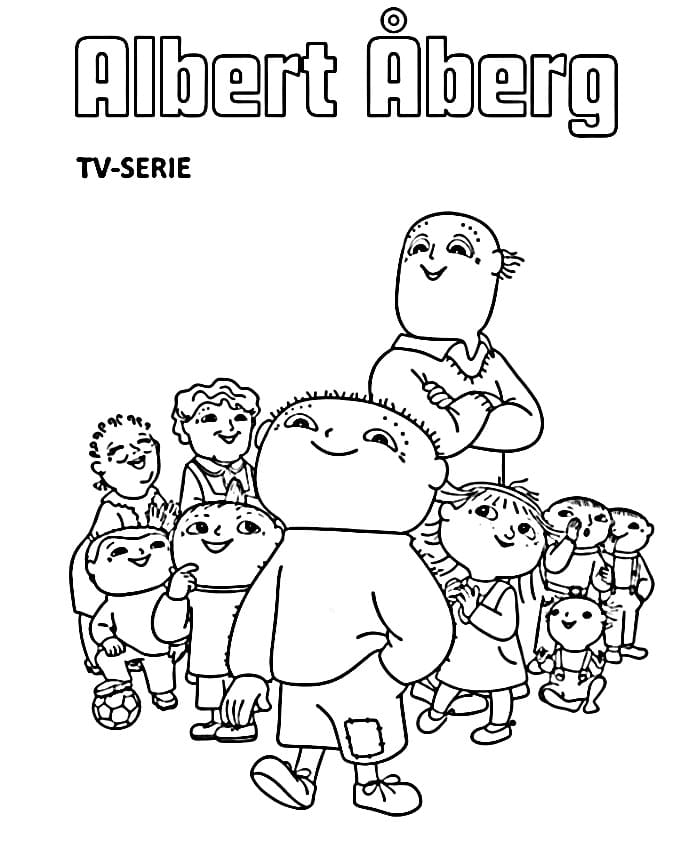 Enkel Albert Åberg fargelegging