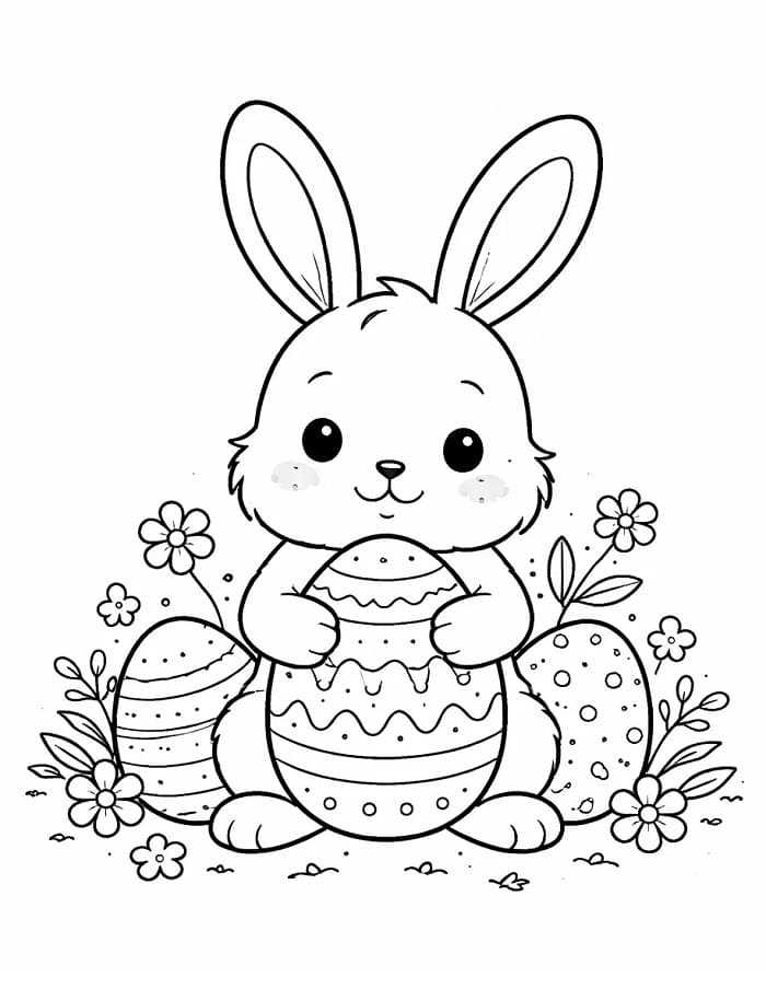 Enkel Påskeharen fargelegging