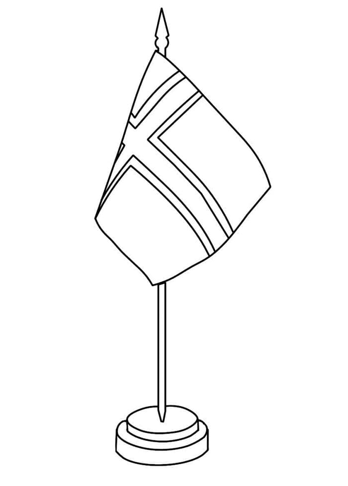 Et Norges flagg fargelegging