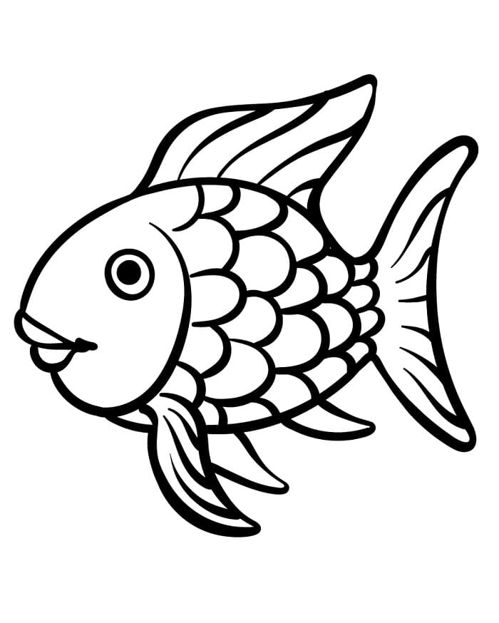 Fisk Utskriftbar for Barn fargelegging