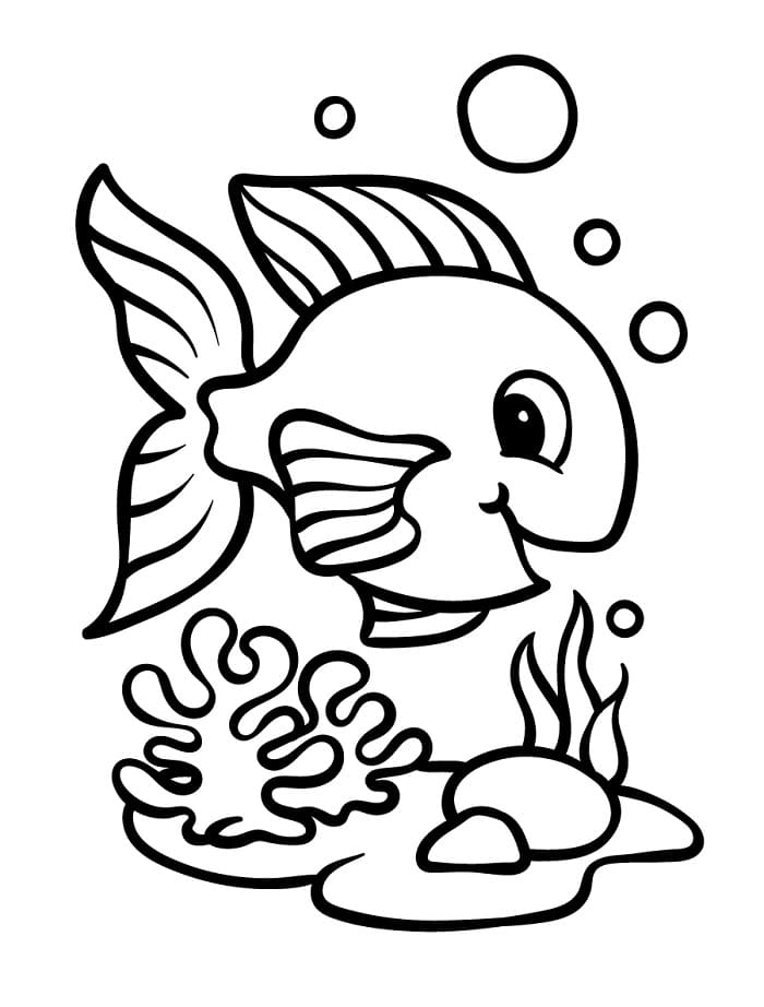 Fisk Utskriftbar fargelegging