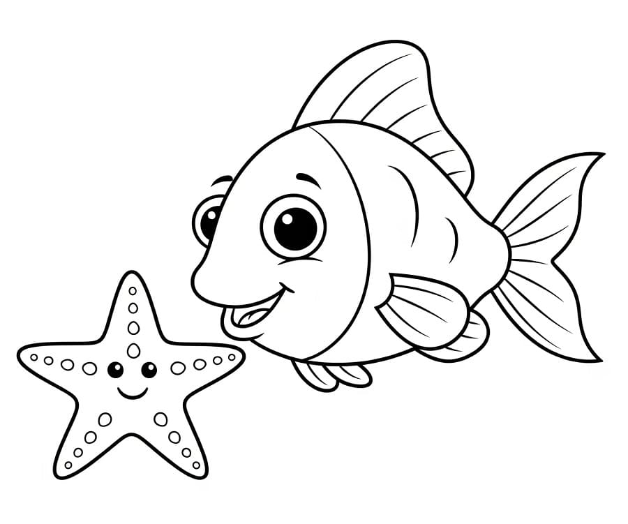 Fisk å Skrive ut fargelegging