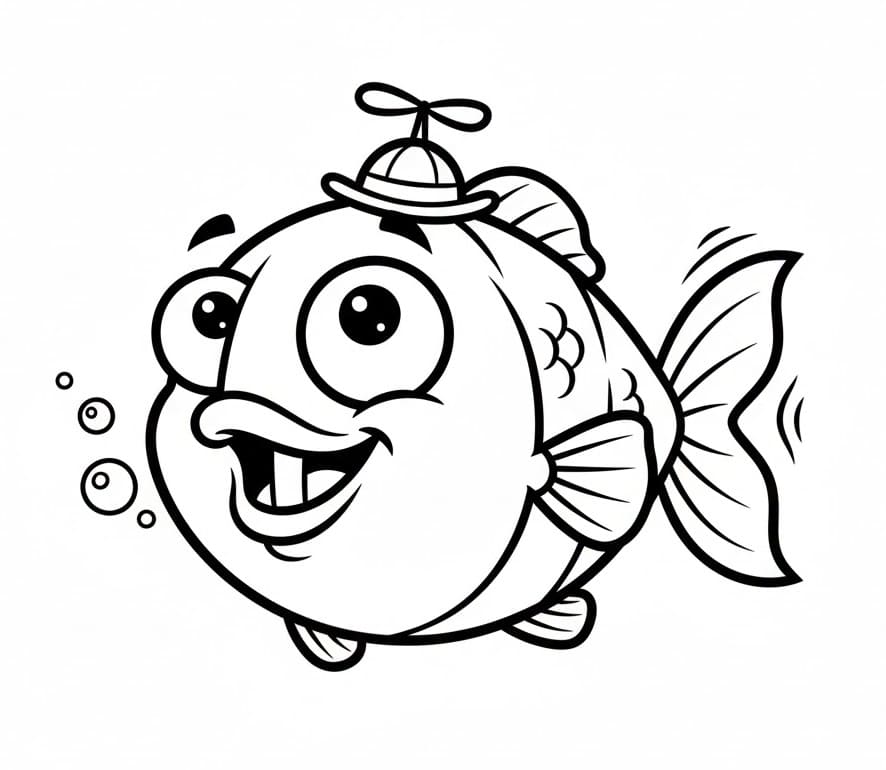 Fisk for 3-åringer fargelegging