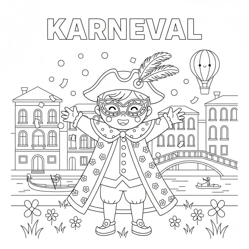 Glad karneval fargelegging