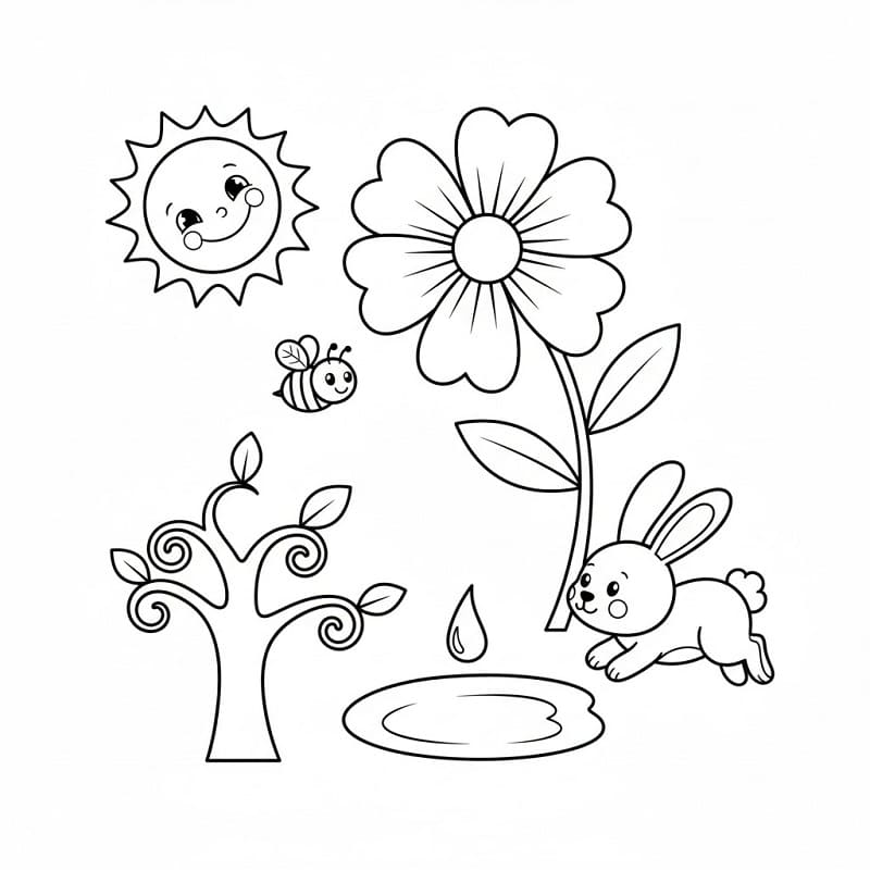 Glad vår fargelegging