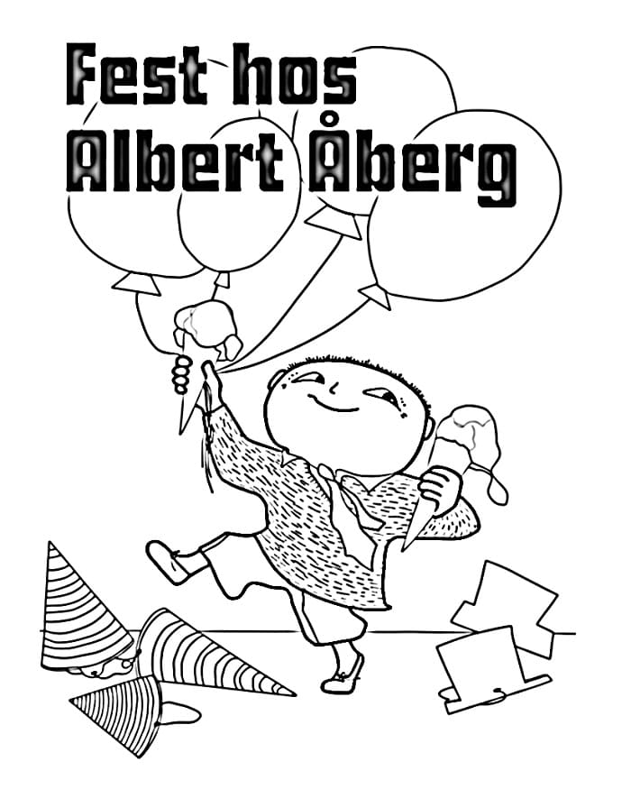 Gratis Albert Åberg utskriftbar fargelegging