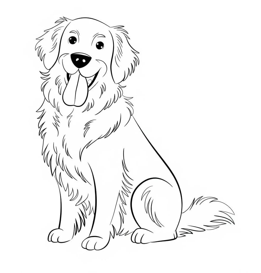 Gratis Golden Retriever å Skrive ut fargelegging