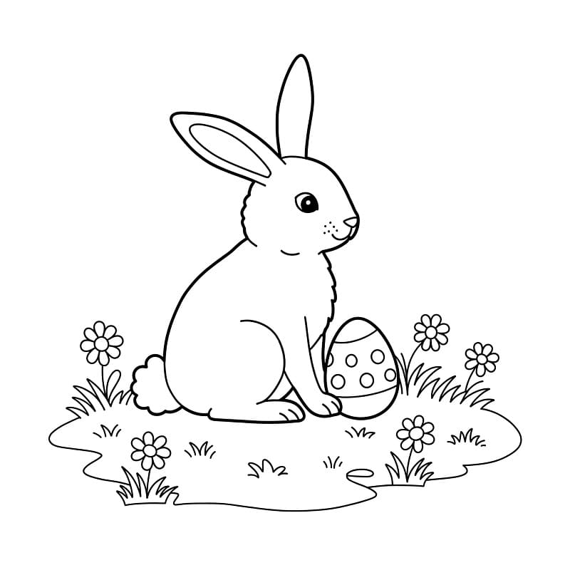 Gratis Påskeharen bilde fargelegging