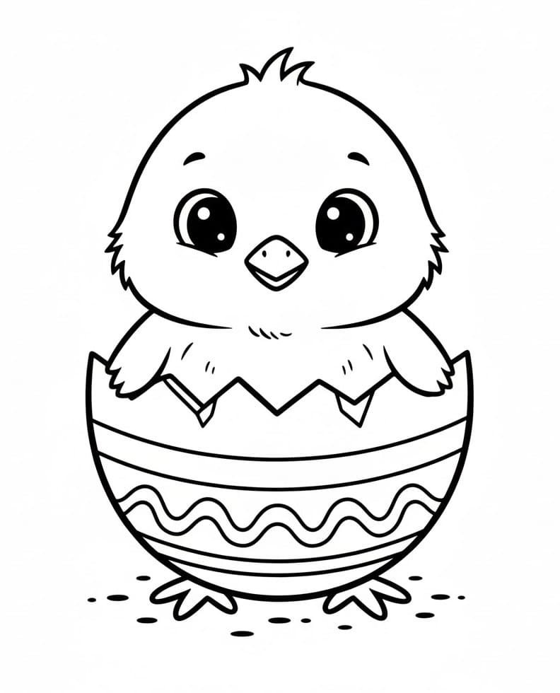 Gratis Påskekylling fargelegging