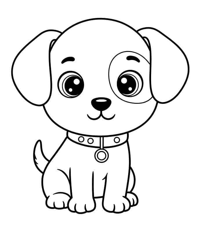 Gratis Utskriftbar Valp fargelegging