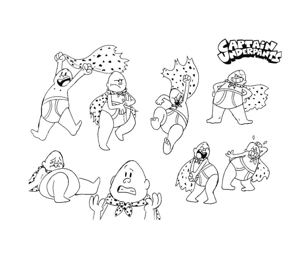 Gratis tegning av Kaptein Supertruse fargelegging