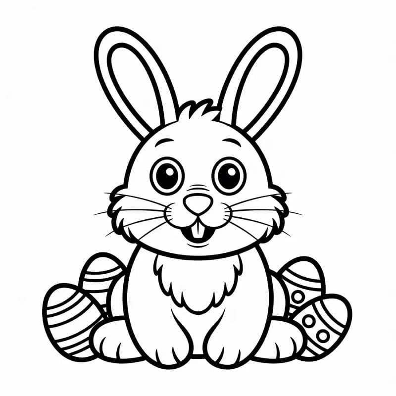 Gratis utskriftbar Påskeharen fargelegging