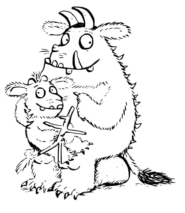 Gruffalo for 5-åringer fargelegging