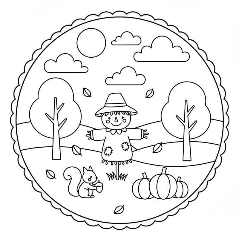 Høst å skrive ut fargelegging