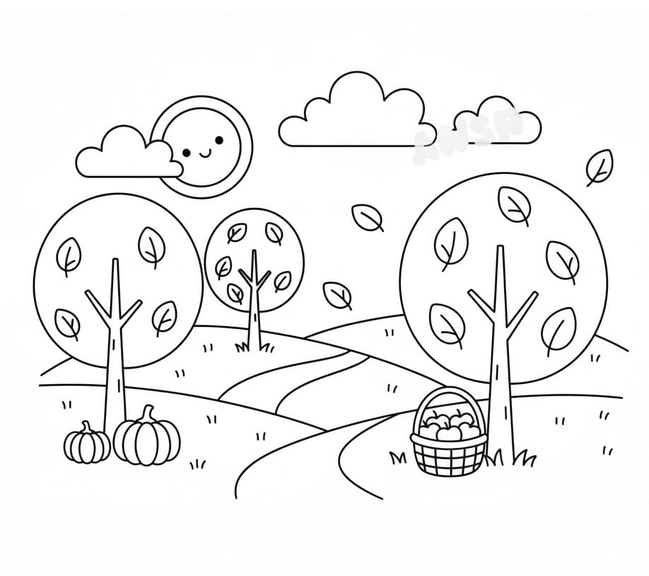 Høst gratis for barn fargelegging