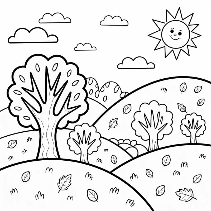 Høst uten kostnad fargelegging