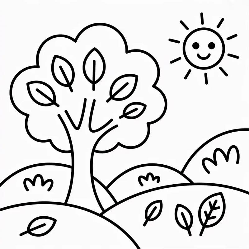 Høst utskriftbar fargelegging