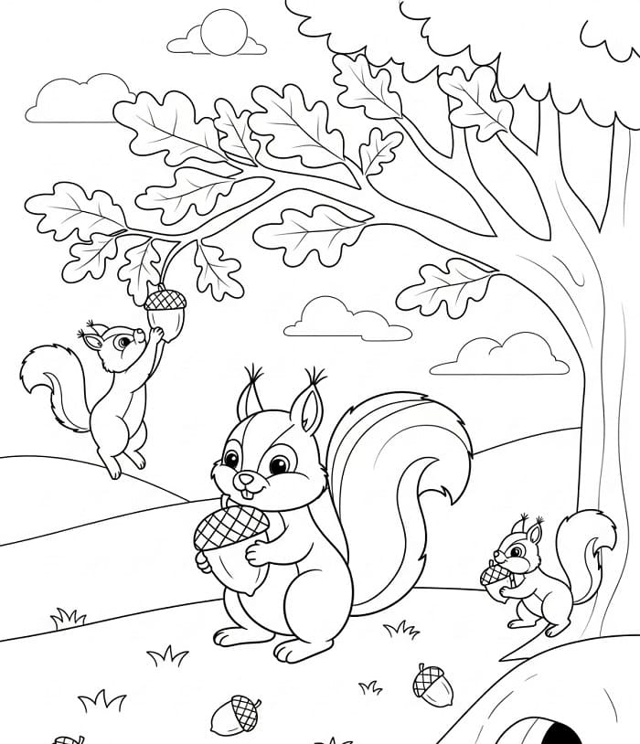 Høstlandskap fargelegging