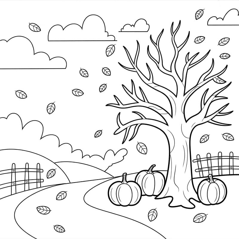 Høstsesong fargelegging