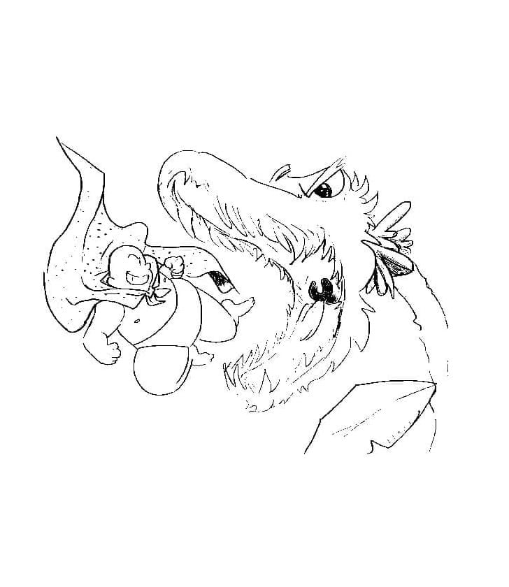 Kaptein Supertruse som kjemper fargelegging