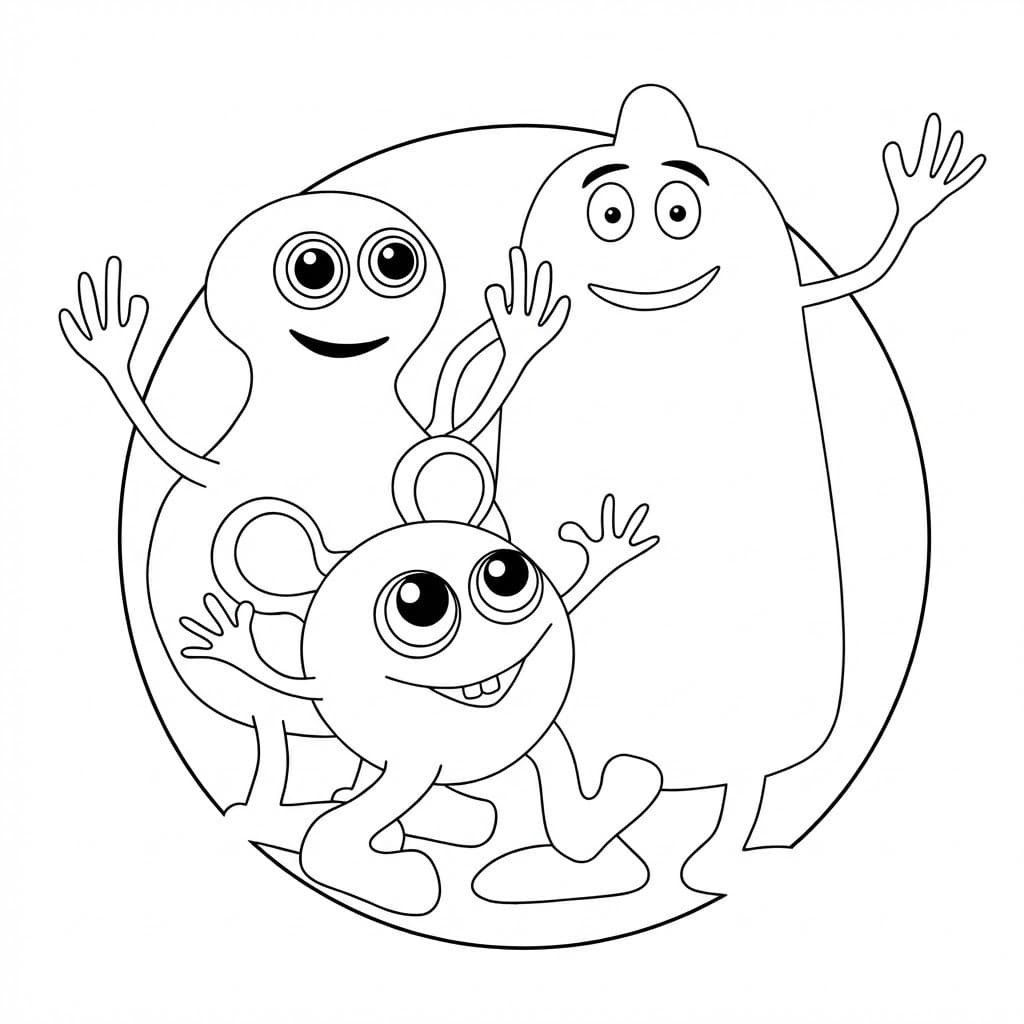 Karakterer Babblarna fargelegging