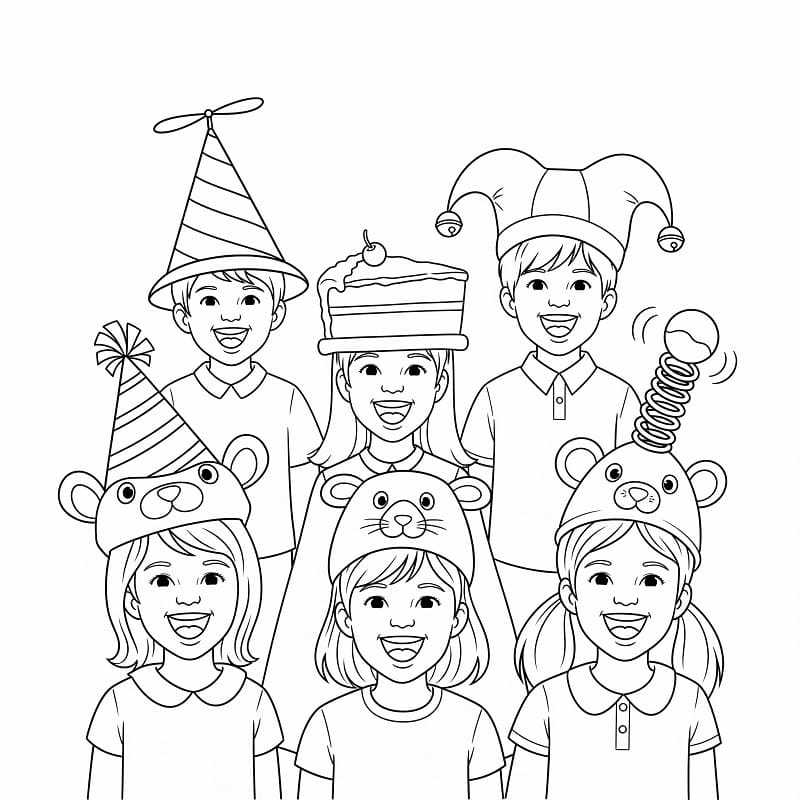 Karneval bilde fargelegging