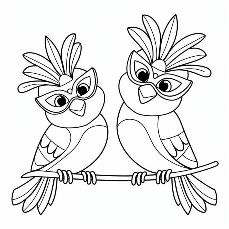 Karneval for 3-åringer fargelegging