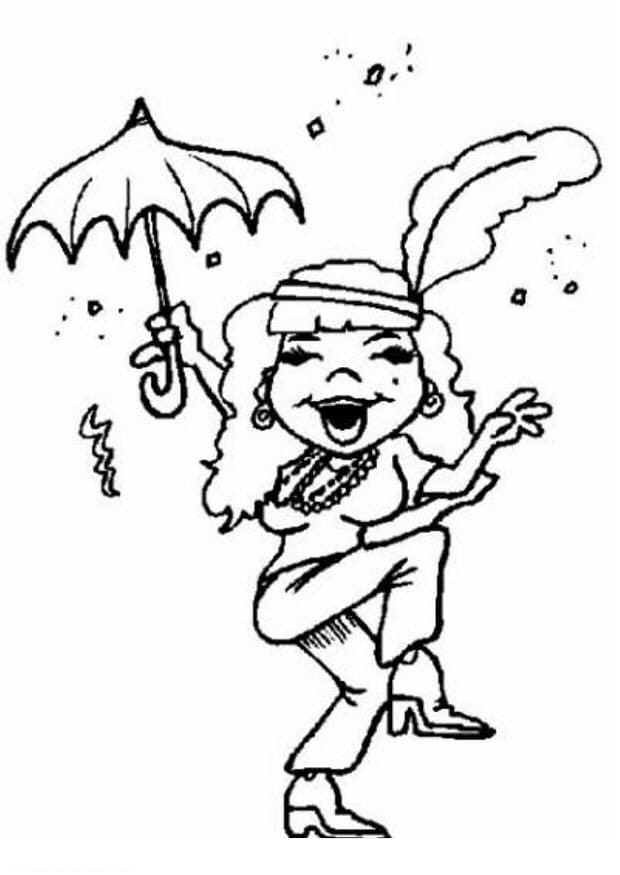 Karneval for 6-åringer fargelegging