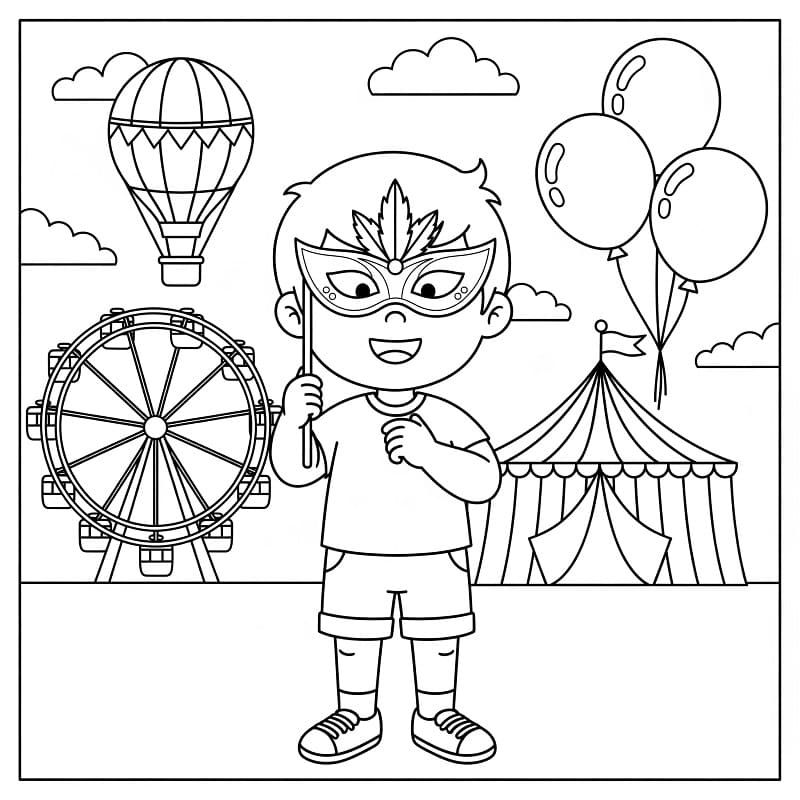 Karneval uten kostnad fargelegging