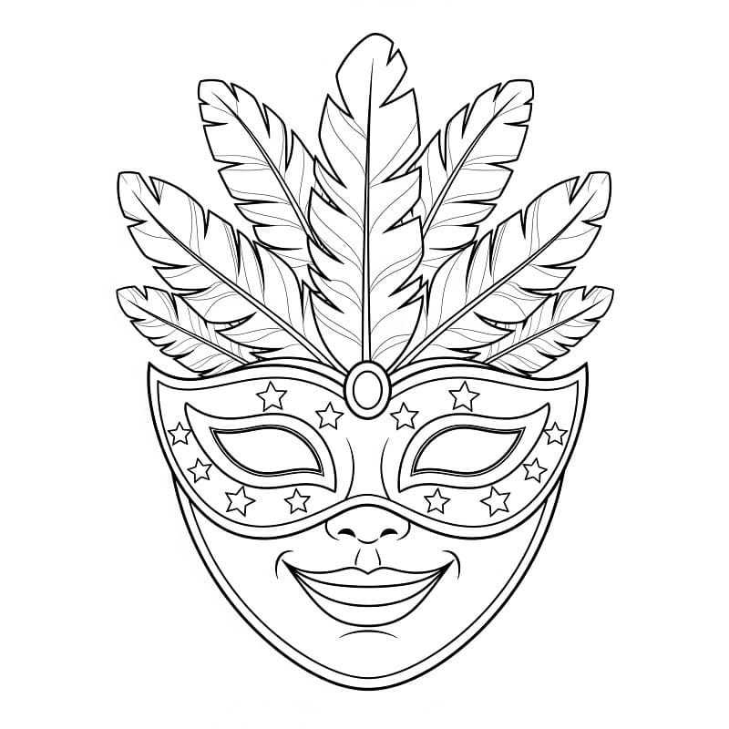 Karneval utskriftbart bilde fargelegging