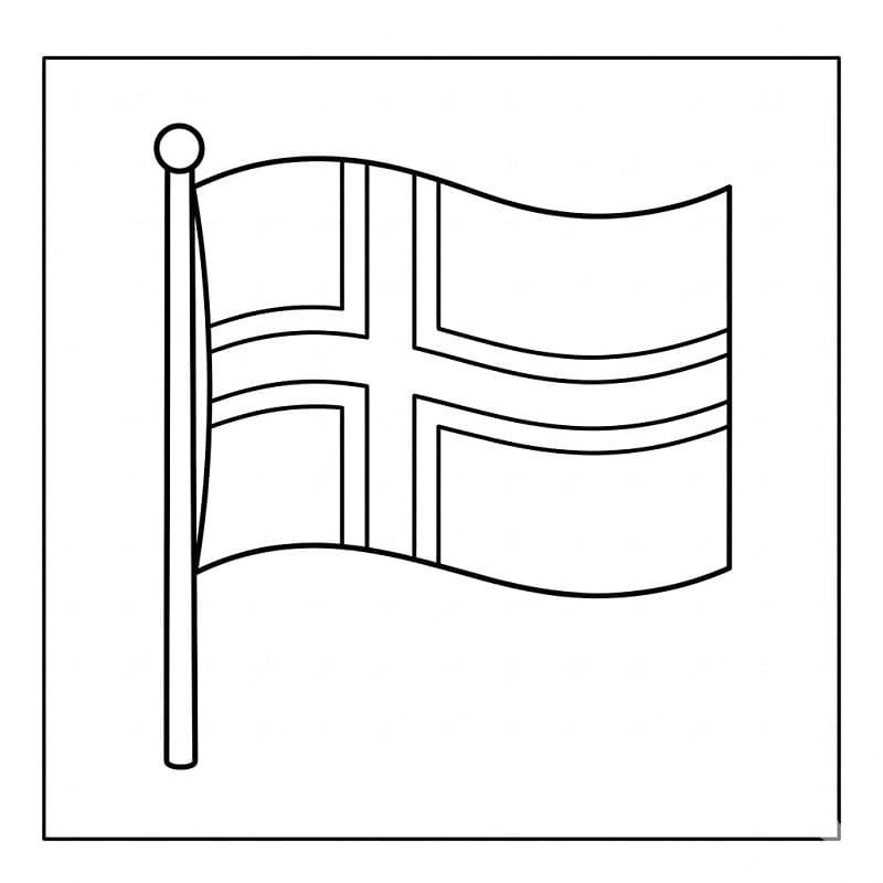 Kult Norges flagg fargelegging