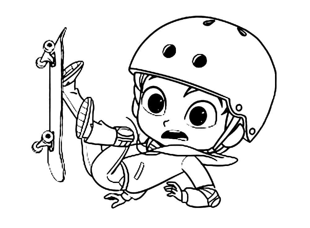 Morsom Zac fra Shimmer og Shine fargelegging