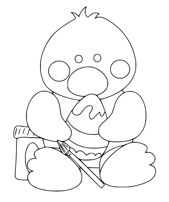 Påsekylling (1) fargelegging