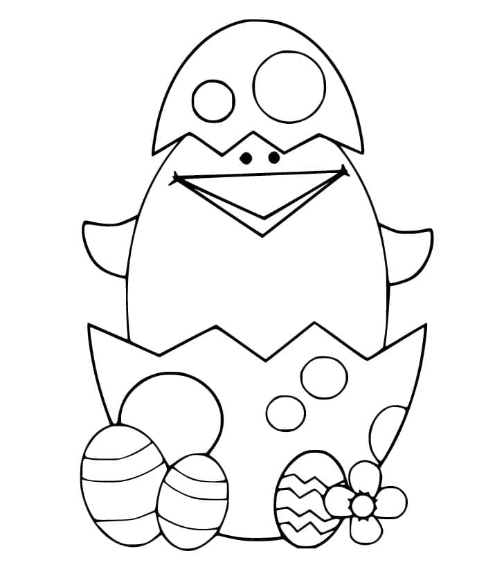 Påsekylling (2) fargelegging