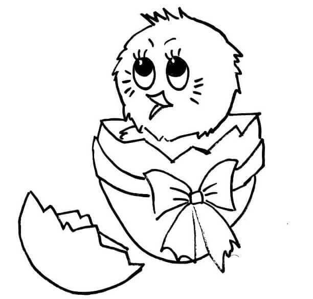 Påsekylling å skrive ut fargelegging