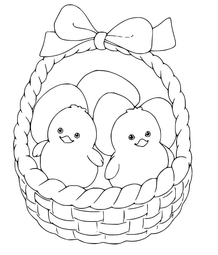Påsekylling for 1-åringer fargelegging
