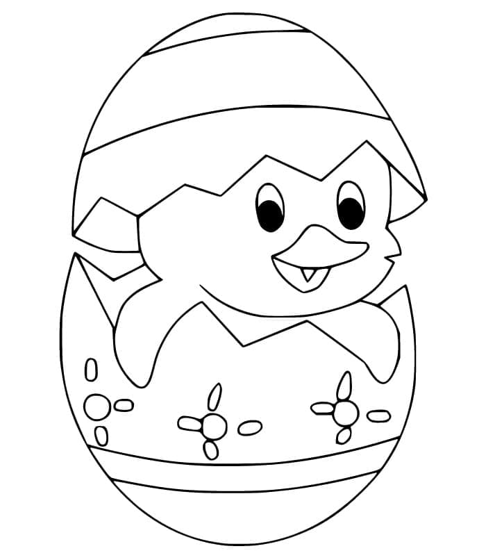 Påsekylling for 4-åringer fargelegging