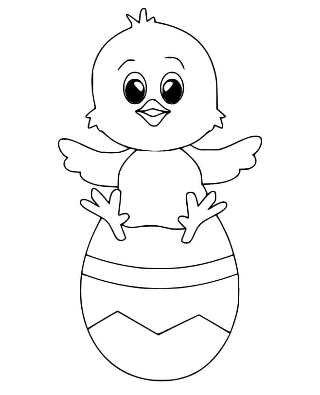 Påsekylling for 5-åringer fargelegging