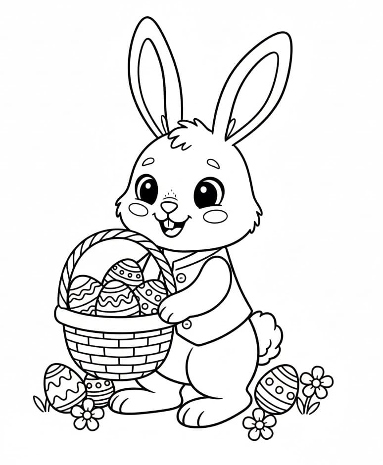 Påskehare (2) fargelegging