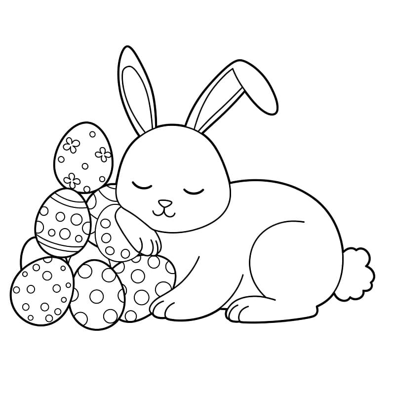 Påskeharen å skrive ut fargelegging