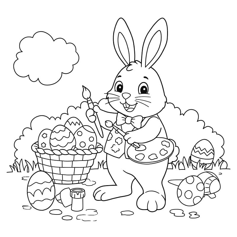 Påskeharen bilde fargelegging
