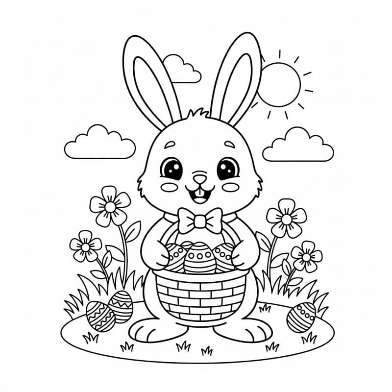 Påskeharen for 1-åringer fargelegging