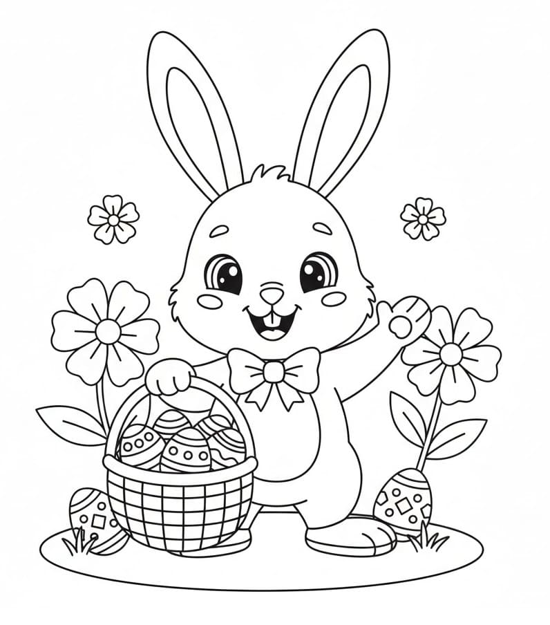 Påskeharen for 2-åringer fargelegging