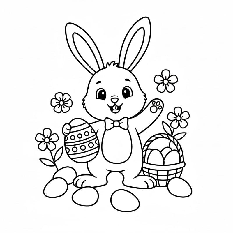Påskeharen for 3-åringer fargelegging