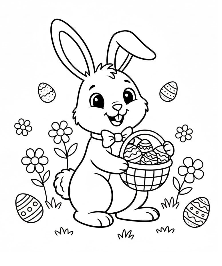 Påskeharen for 4-åringer fargelegging
