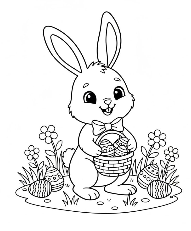 Påskeharen for 5-åringer fargelegging