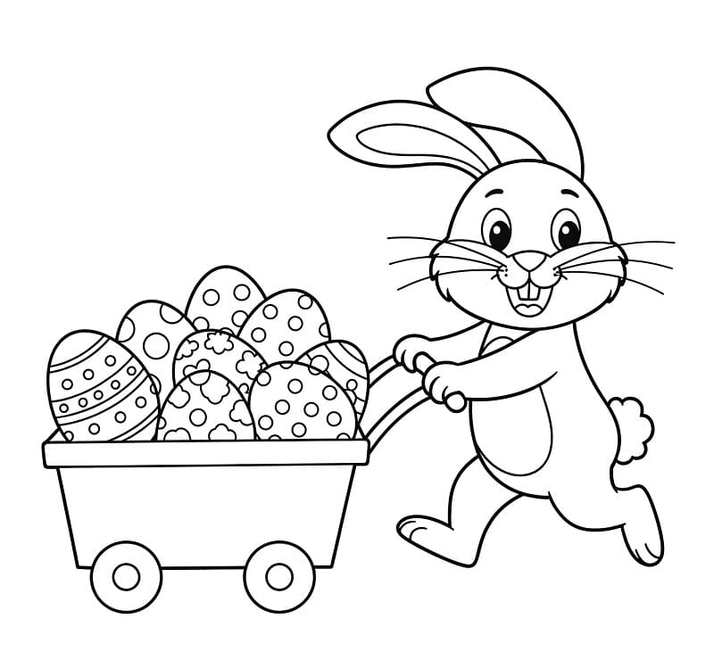 Påskeharen for barn fargelegging