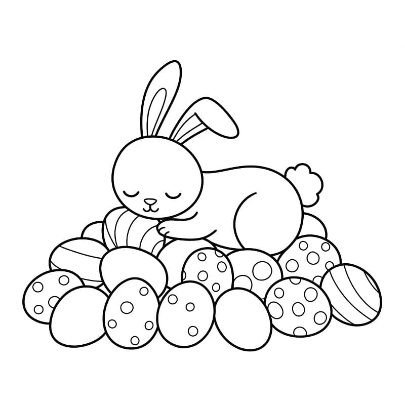 Påskeharen gratis bilde fargelegging